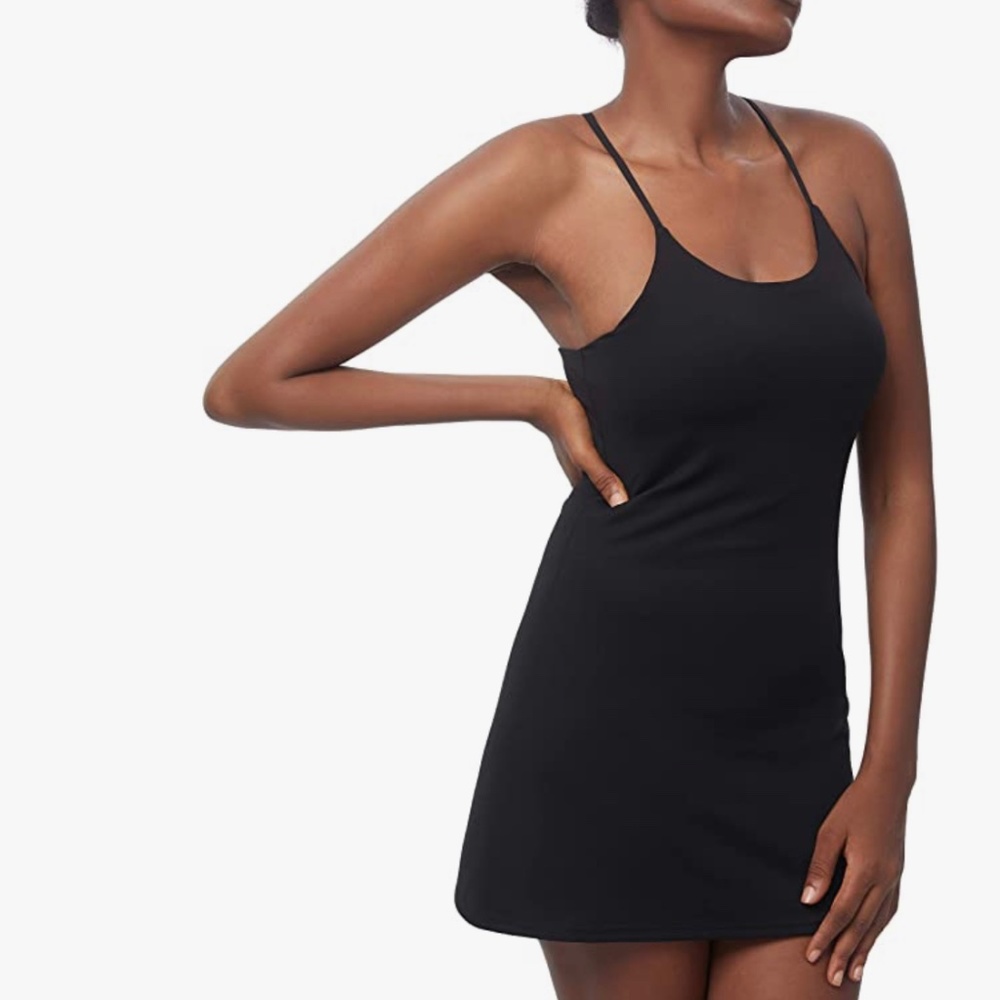 Black tennis dress with shorts